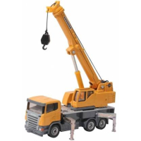 SIKU 1859, telescopische kraanwagen, 1:87, metaal/kunststof, geel, telescopische arm